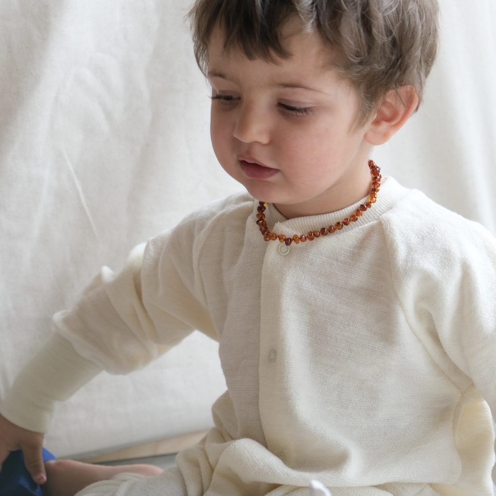 Pysjamas - ullfrottè - åpen fot