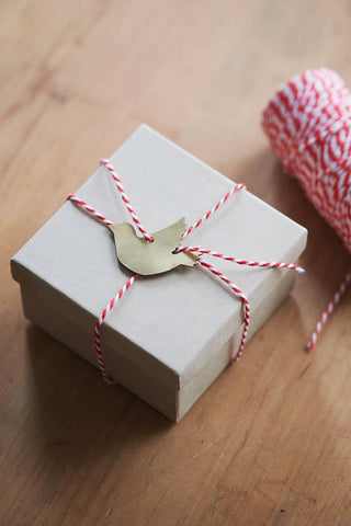 Fugl i messing - juletrepynt