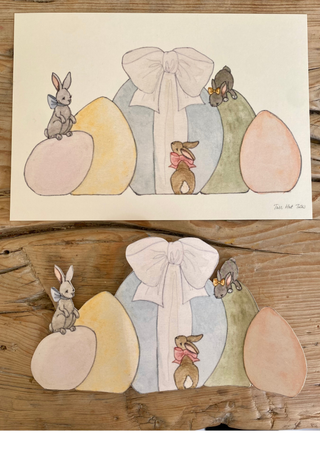 Easter eggs and bunnies  - papirkunst