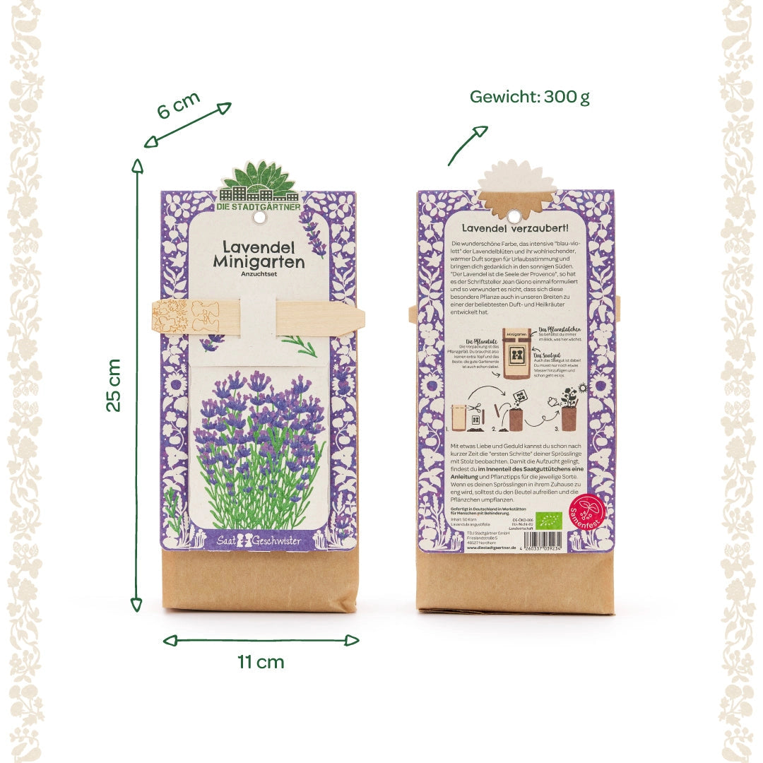 Alt-i-ett dyrkingssett - økologisk lavendel