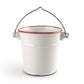 Liten bøtte - rød kant - 11 cm