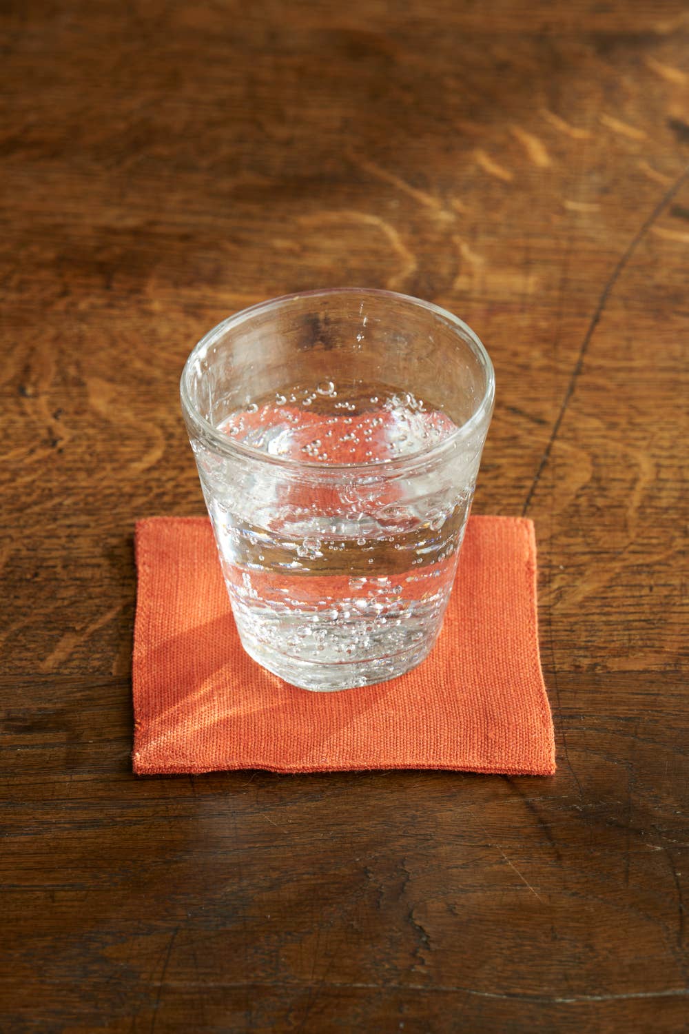 Brikke i lin - oransje