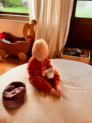 Pysjamas - ullfrottè - åpen fot