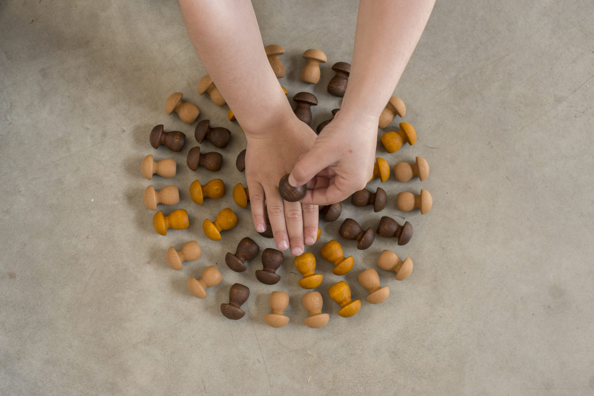 Mushroom mandala - soppfigurer til mønsterbygging