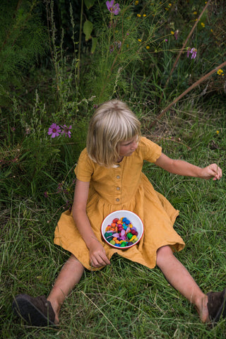 Rainbow mushroom mandala - 36 deler