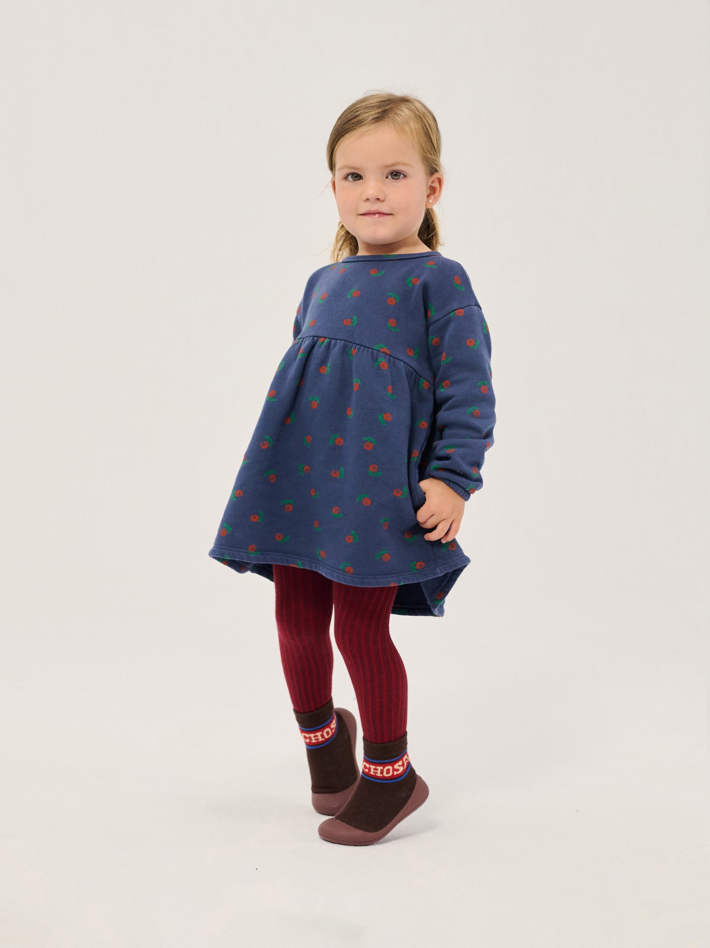 Stamp Bloom all over fleece dress