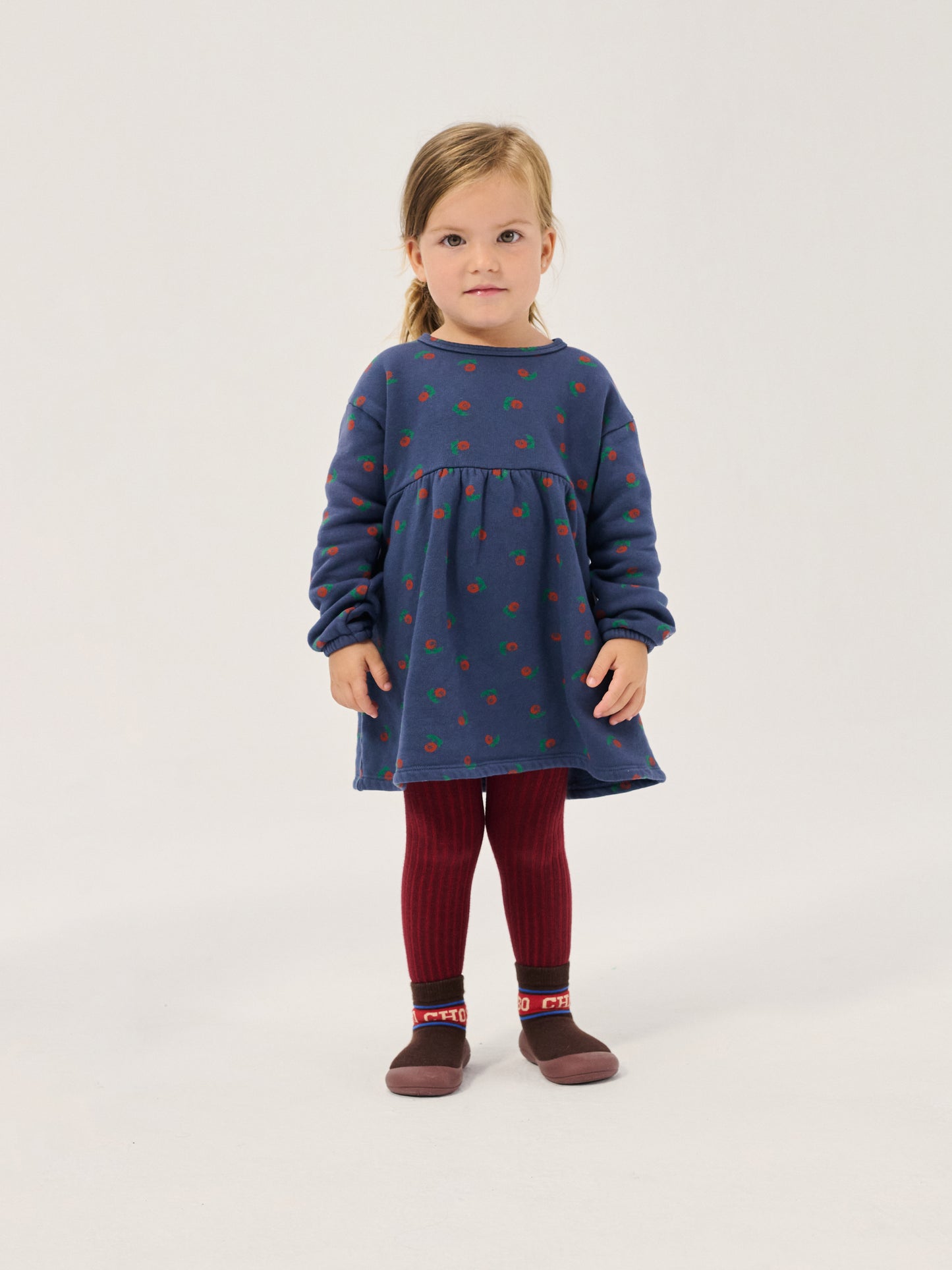 Stamp Bloom all over fleece dress