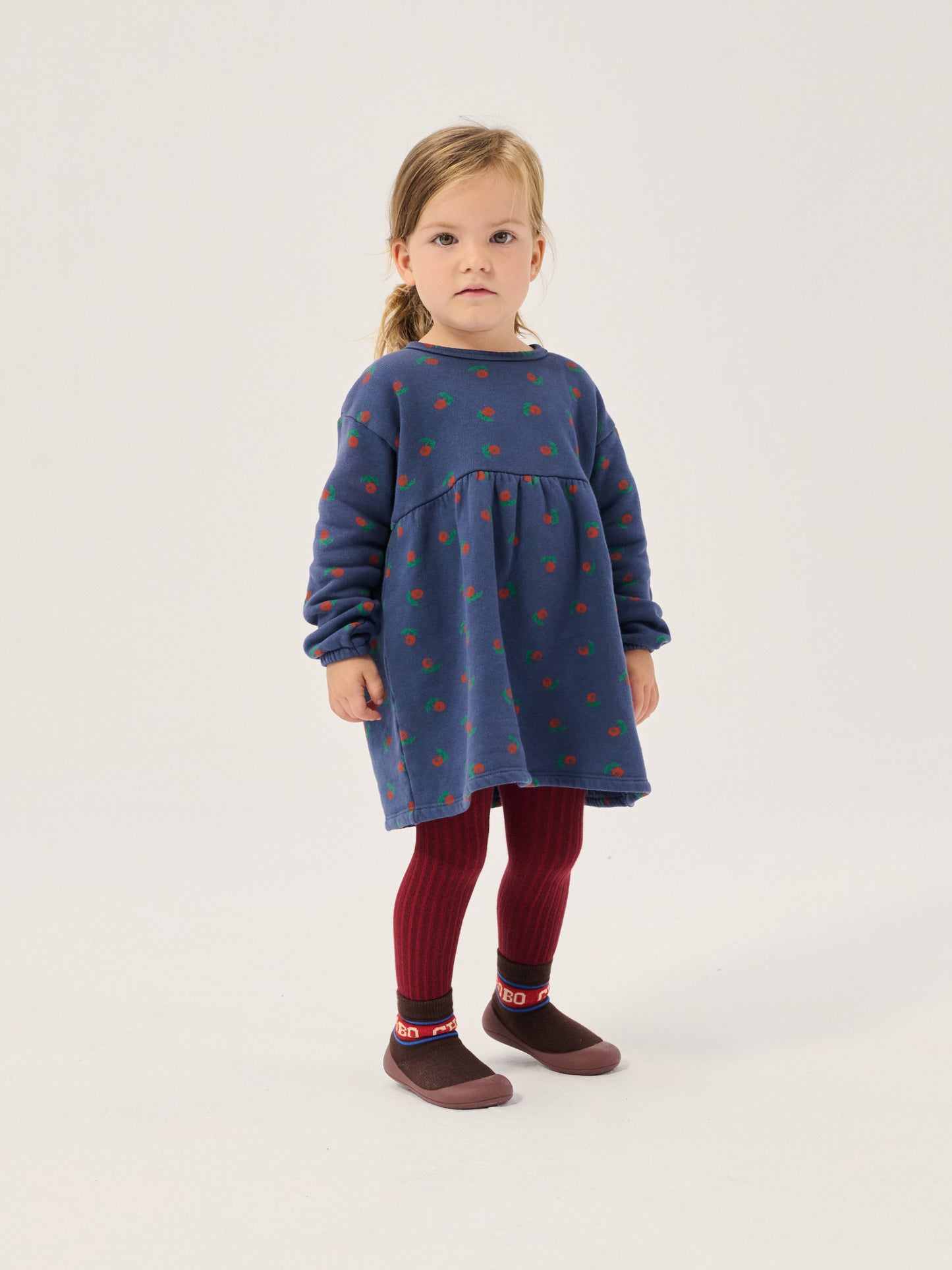 Stamp Bloom all over fleece dress