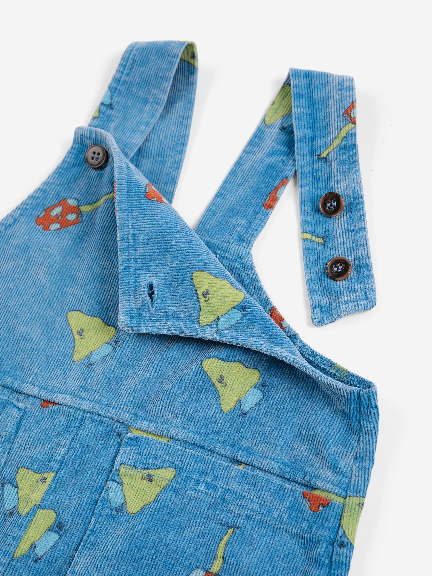 Mush Monster Duo all over corduroy overall