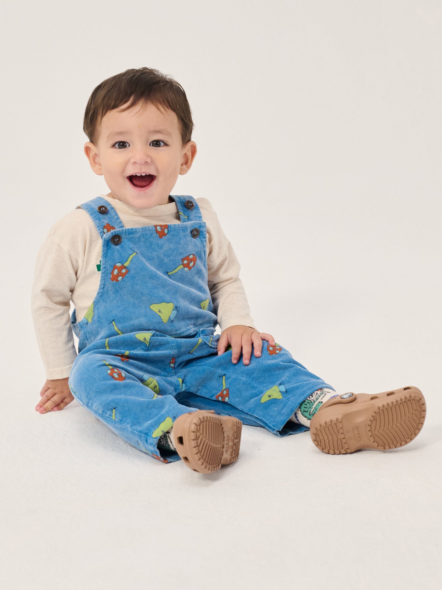 Mush Monster Duo all over corduroy overall