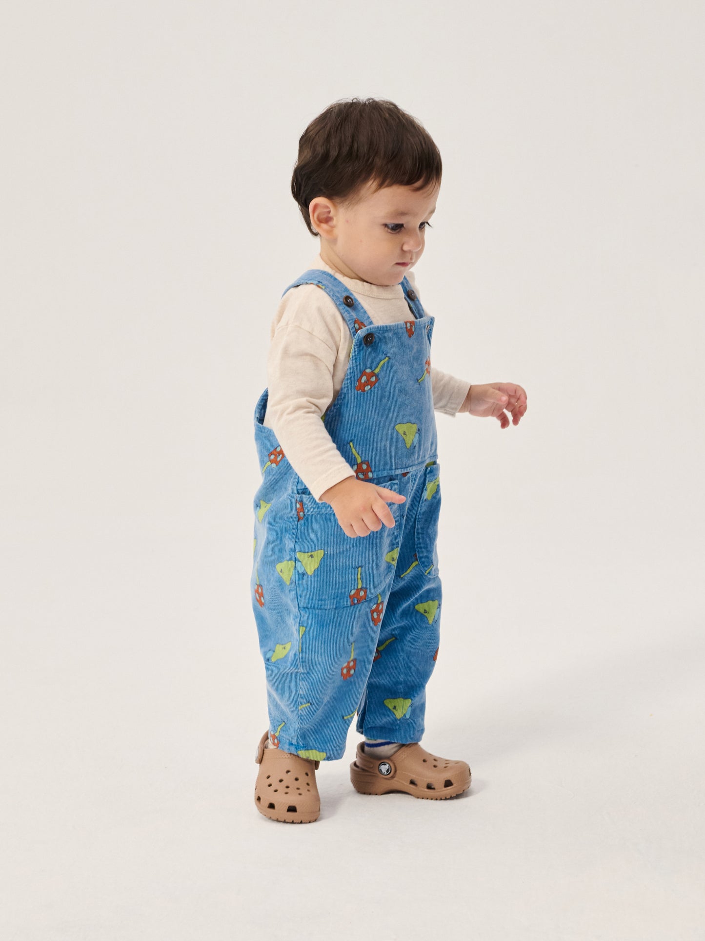 Mush Monster Duo all over corduroy overall