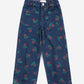Stamp Bloom all over denim pants