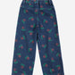 Stamp Bloom all over denim pants