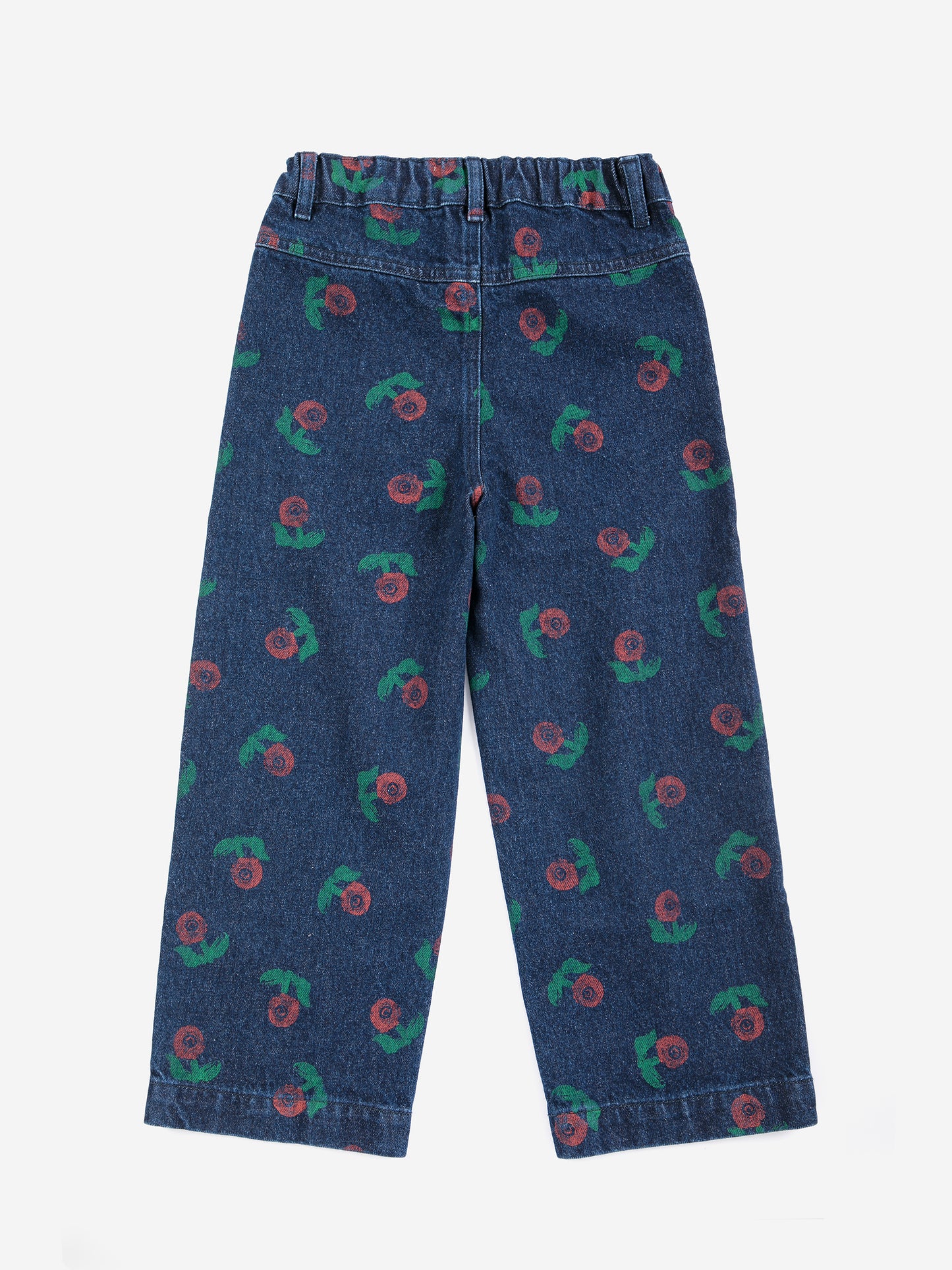 Stamp Bloom all over denim pants