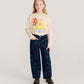 Stamp Bloom all over denim pants
