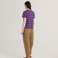 Striped cropped T-shirt
