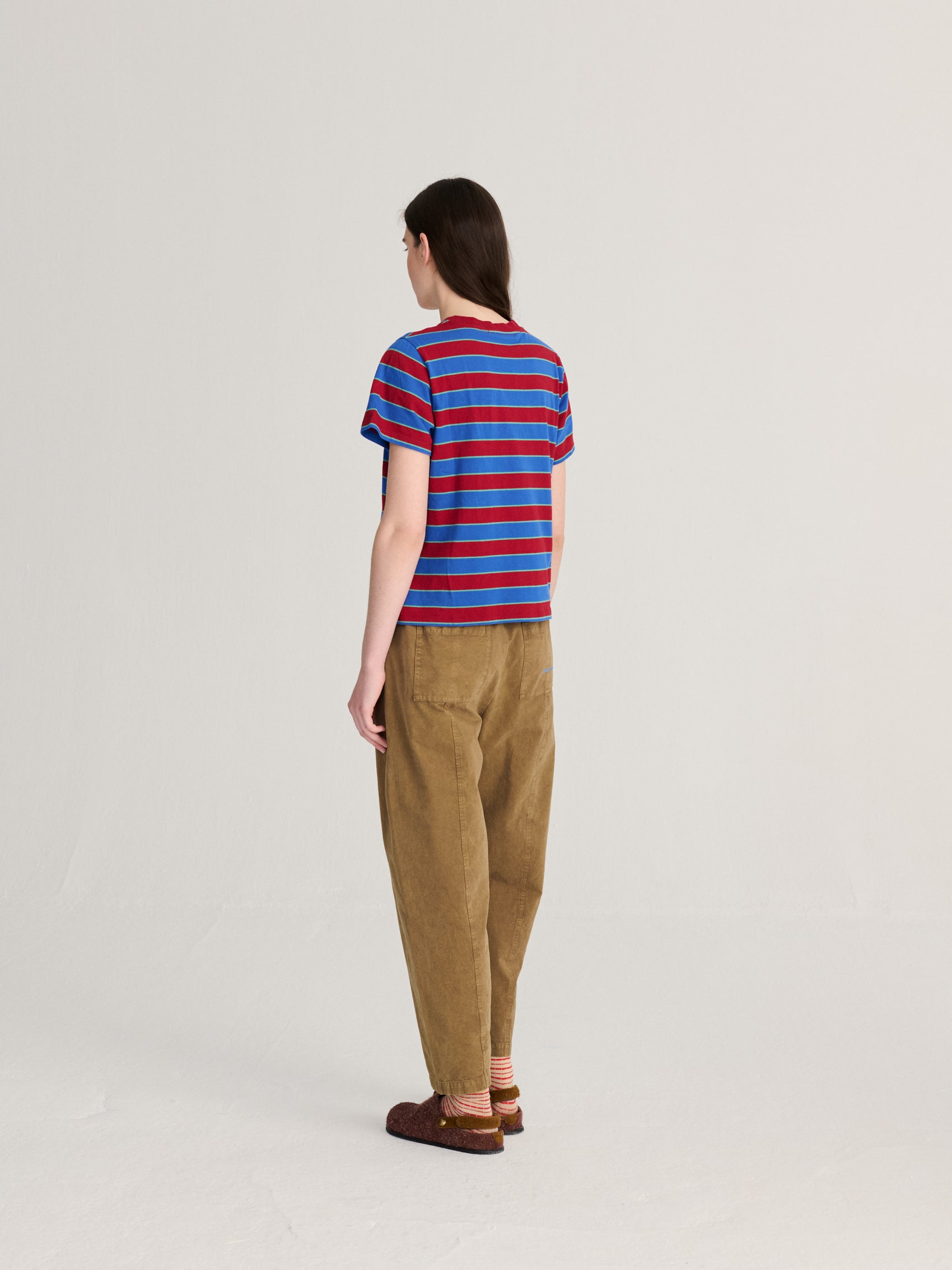 Striped cropped T-shirt