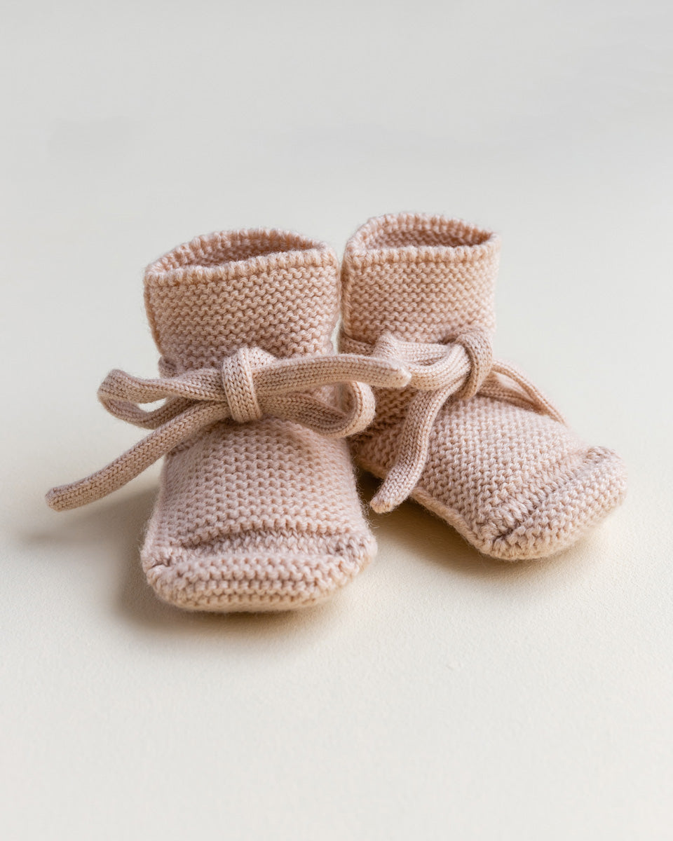 Booties - Apricot - 0-9 mnd