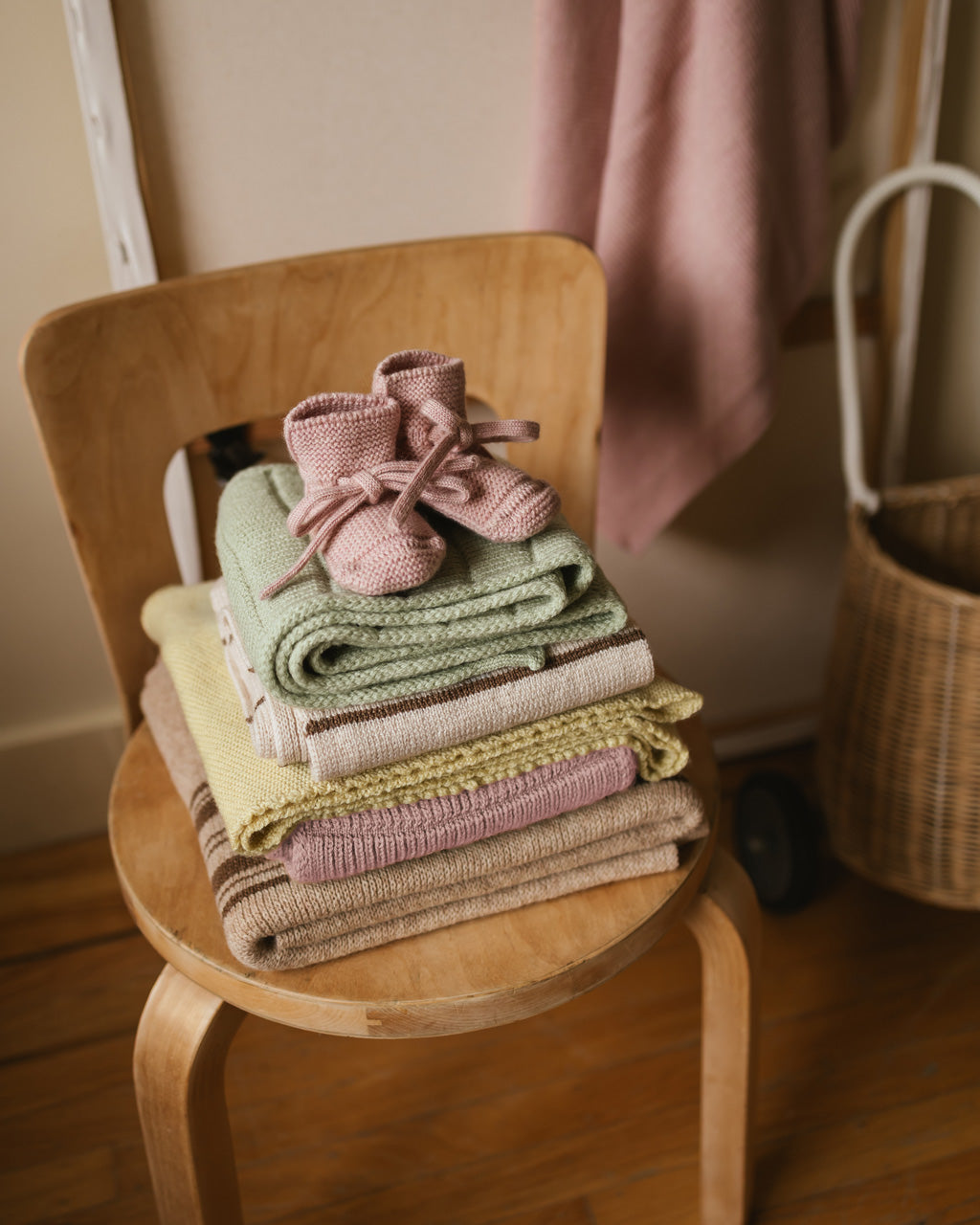 Booties - Powder - 0-9 mnd