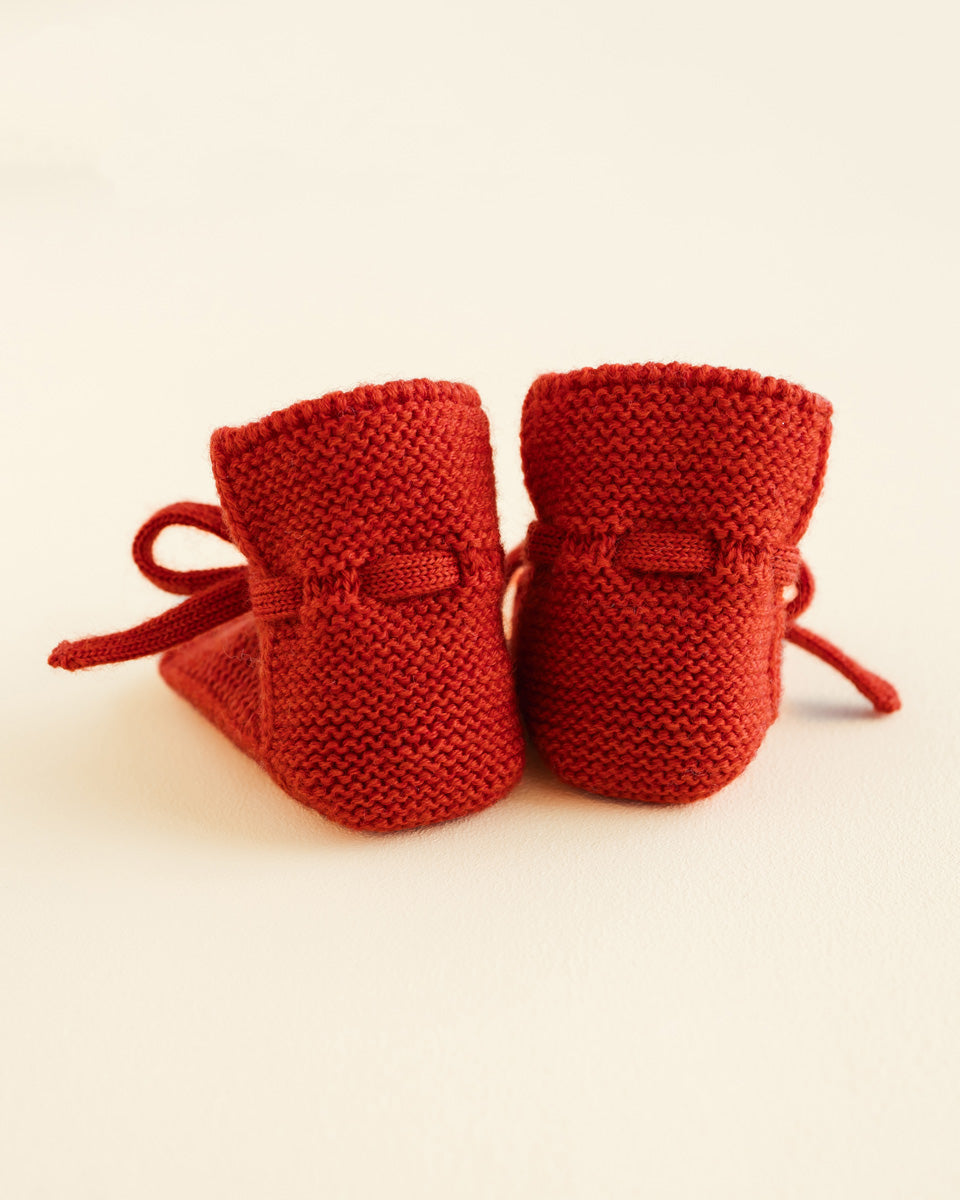 Booties - Red - 0-9 mnd