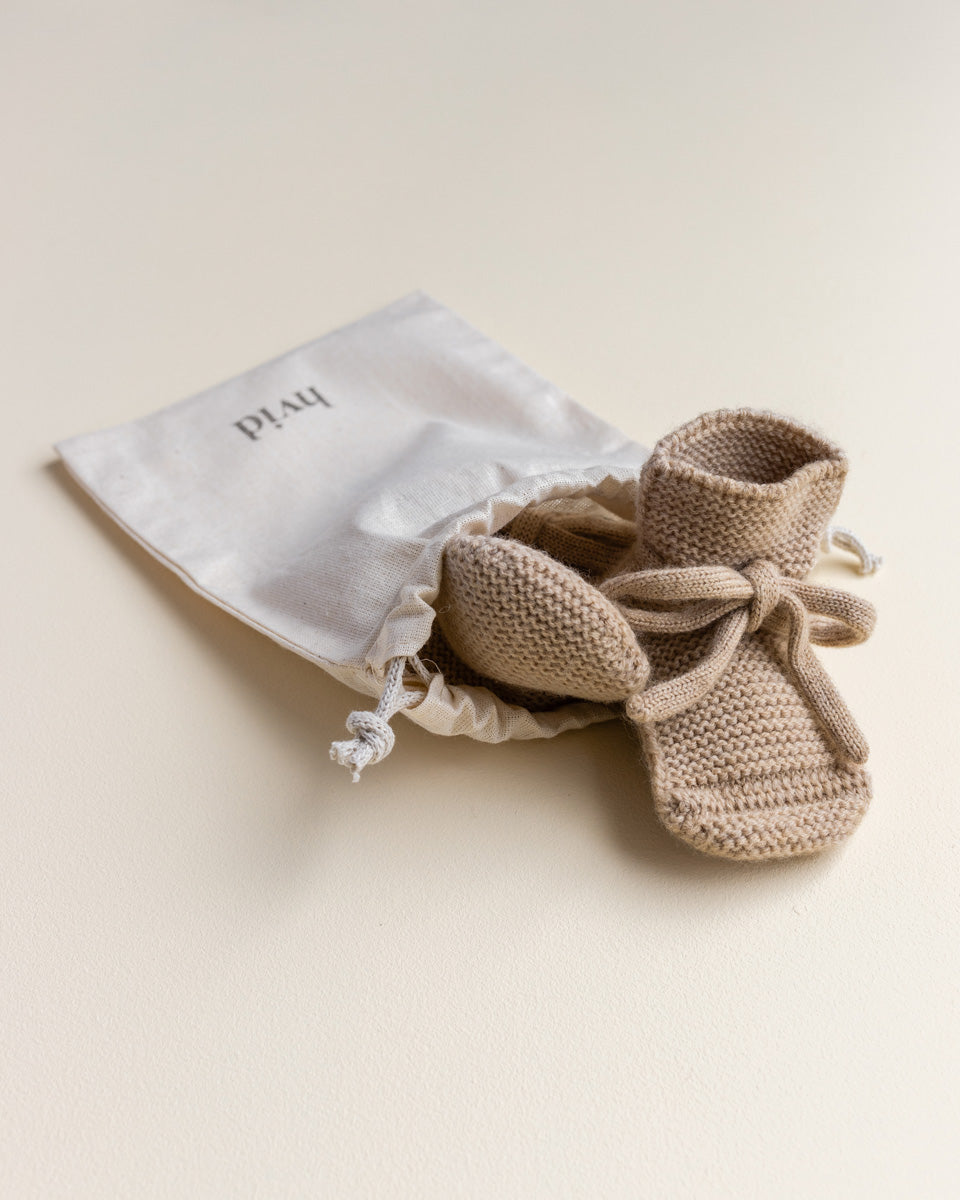 Booties - Sand - 0-9 mnd