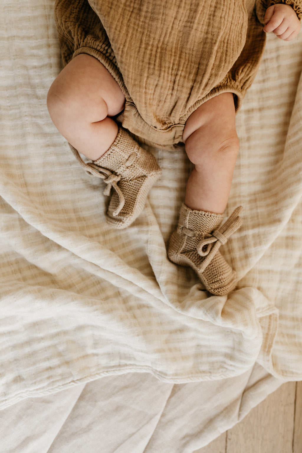 Booties - Sand - 0-9 mnd