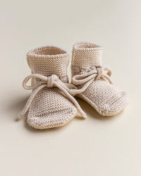 Booties - Cream - 0-9 mnd