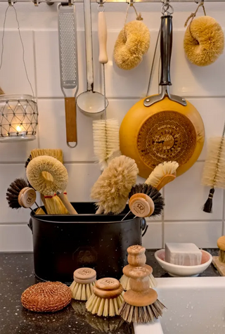 Utskiftbart børstehode i naturfibre - Ø4 cm