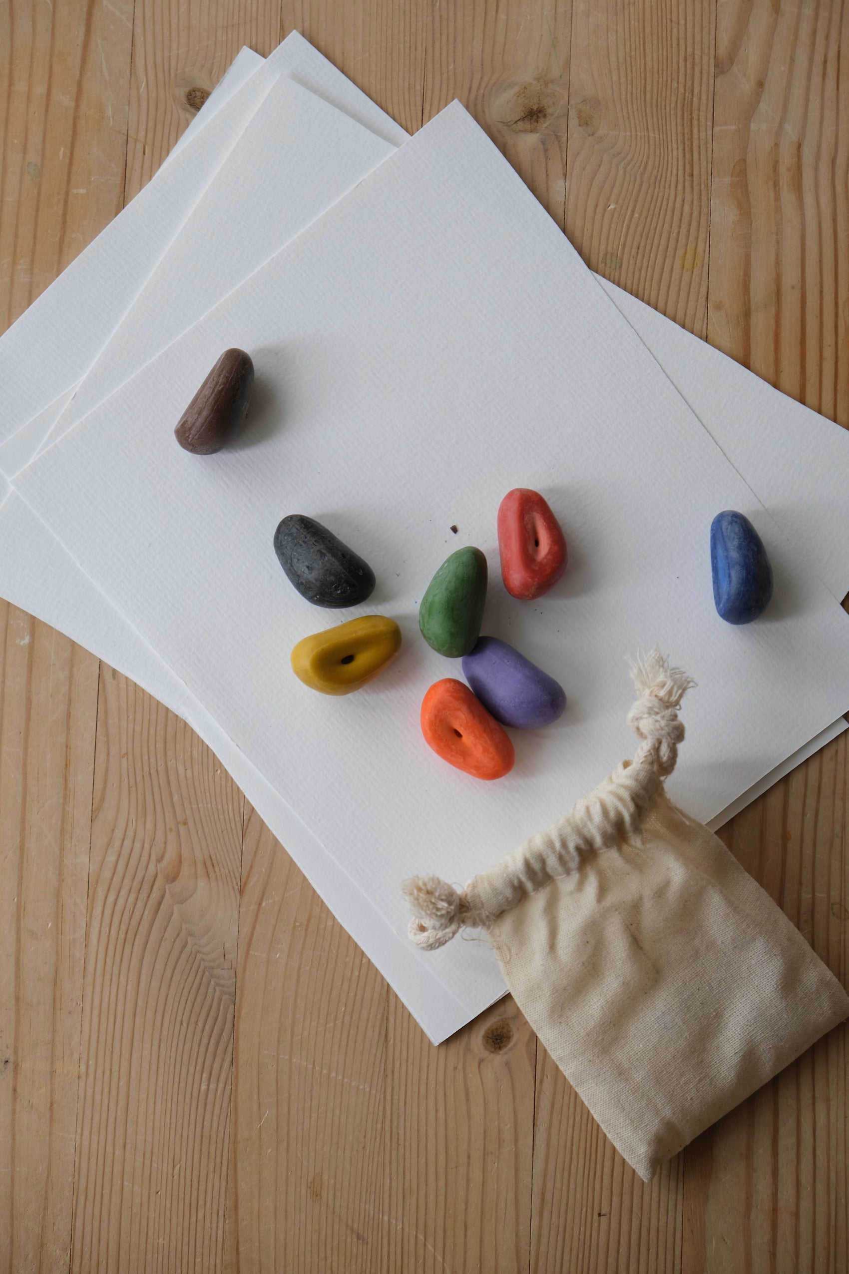 Fargesteiner i øko soya - 8 stk