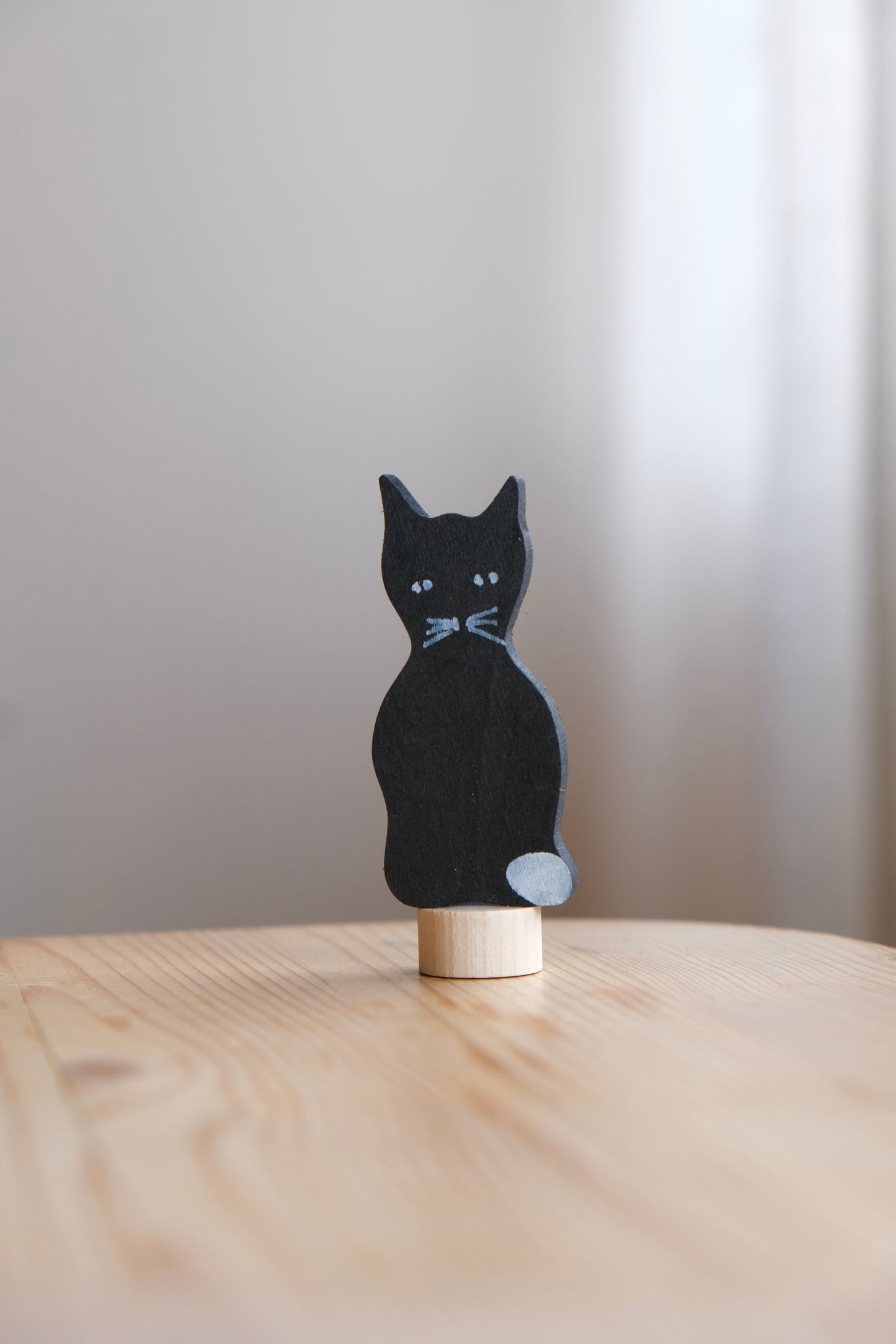 Katt til bursdagsring - sort