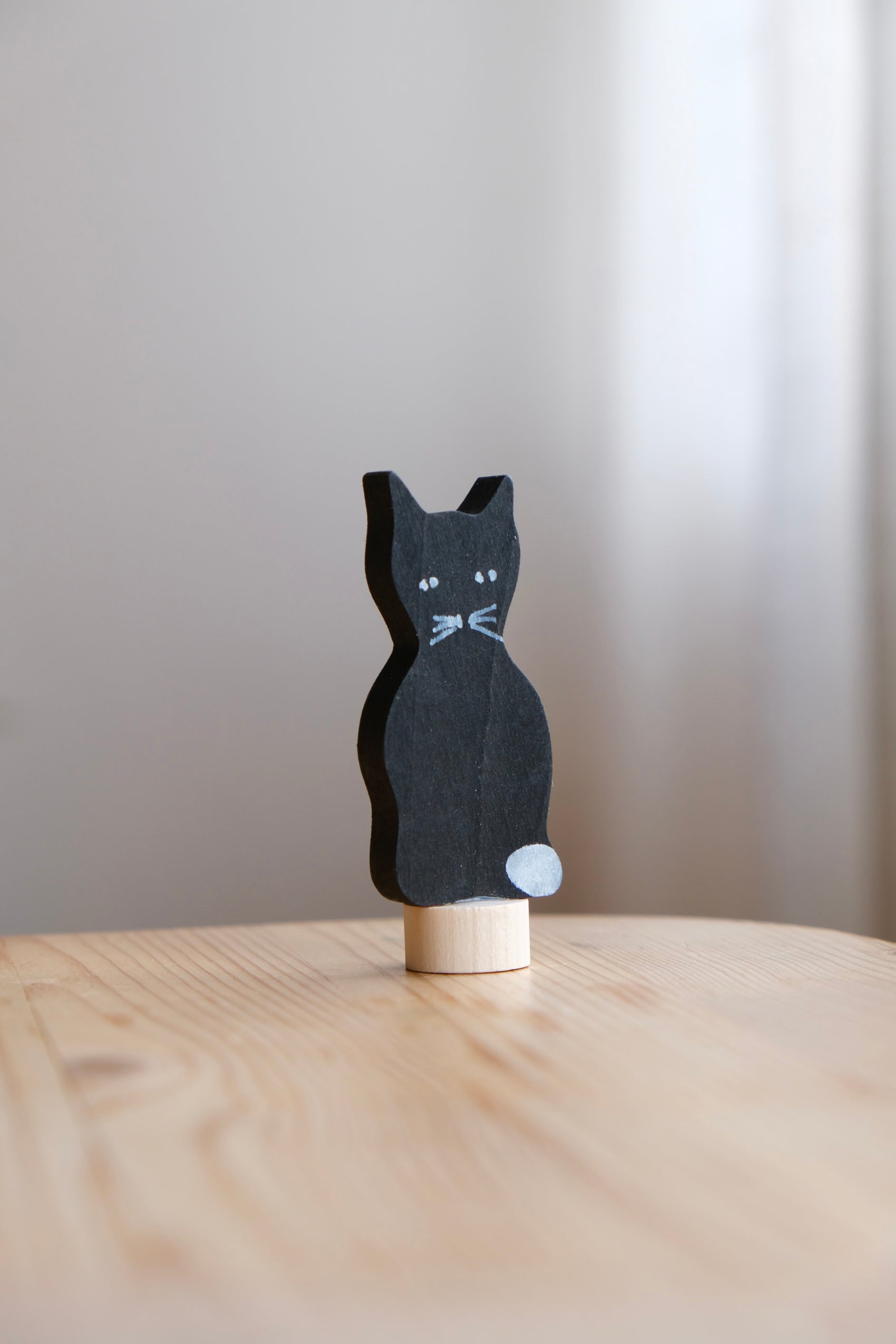 Katt til bursdagsring - sort