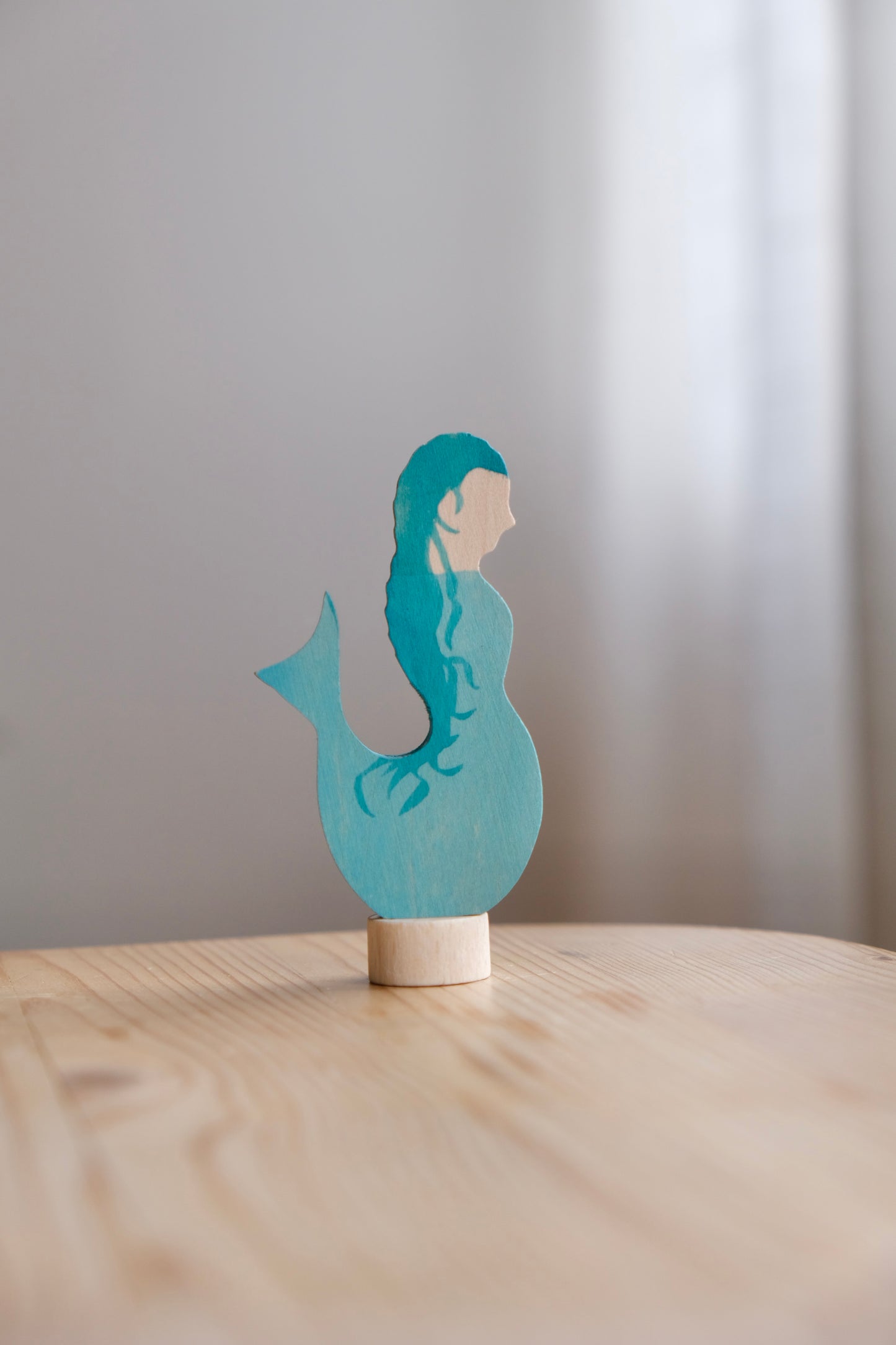 Havfrue til bursdagsringen - aquamarin