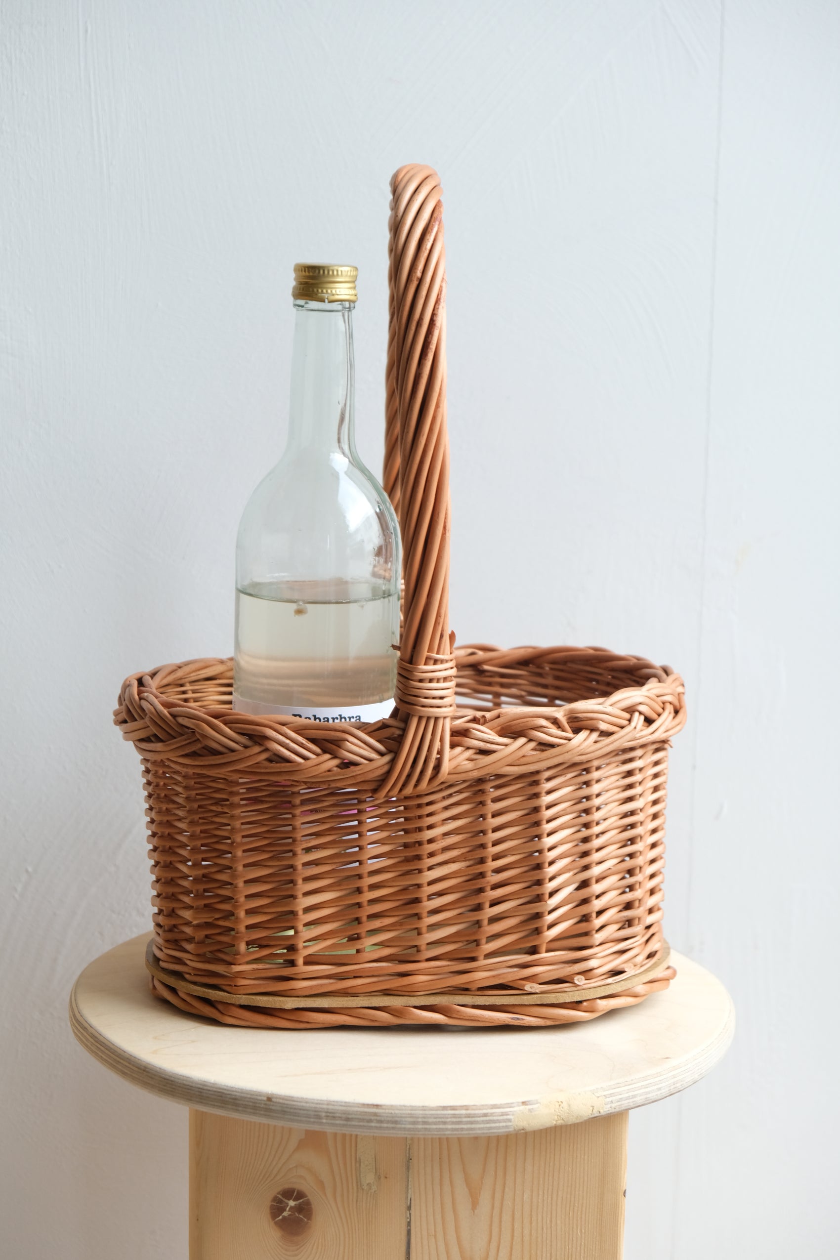 Flaskekurv i selje til 2 flasker