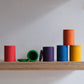 Coloured Cups with Lid - 6 farger