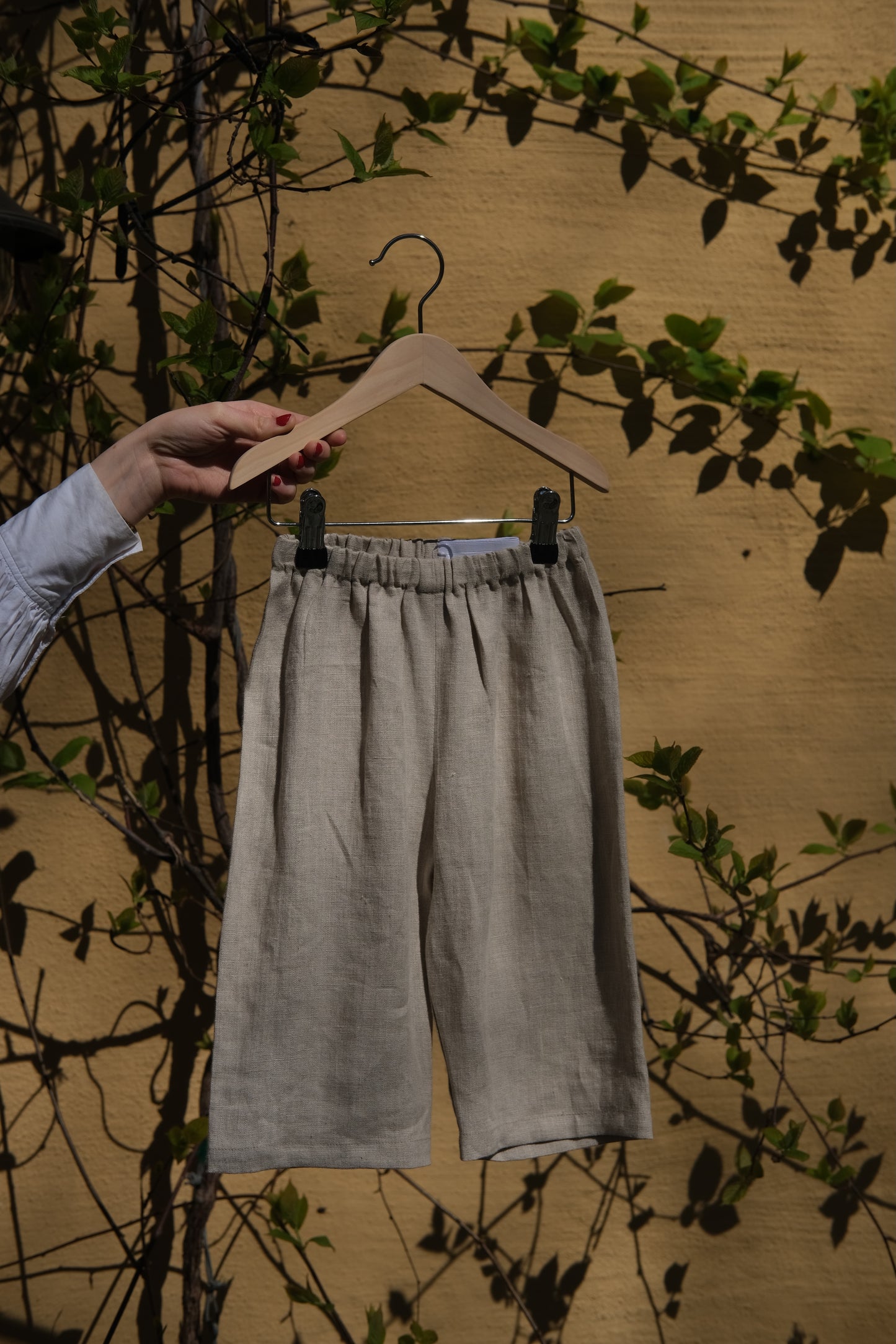 Wide trousers - sand