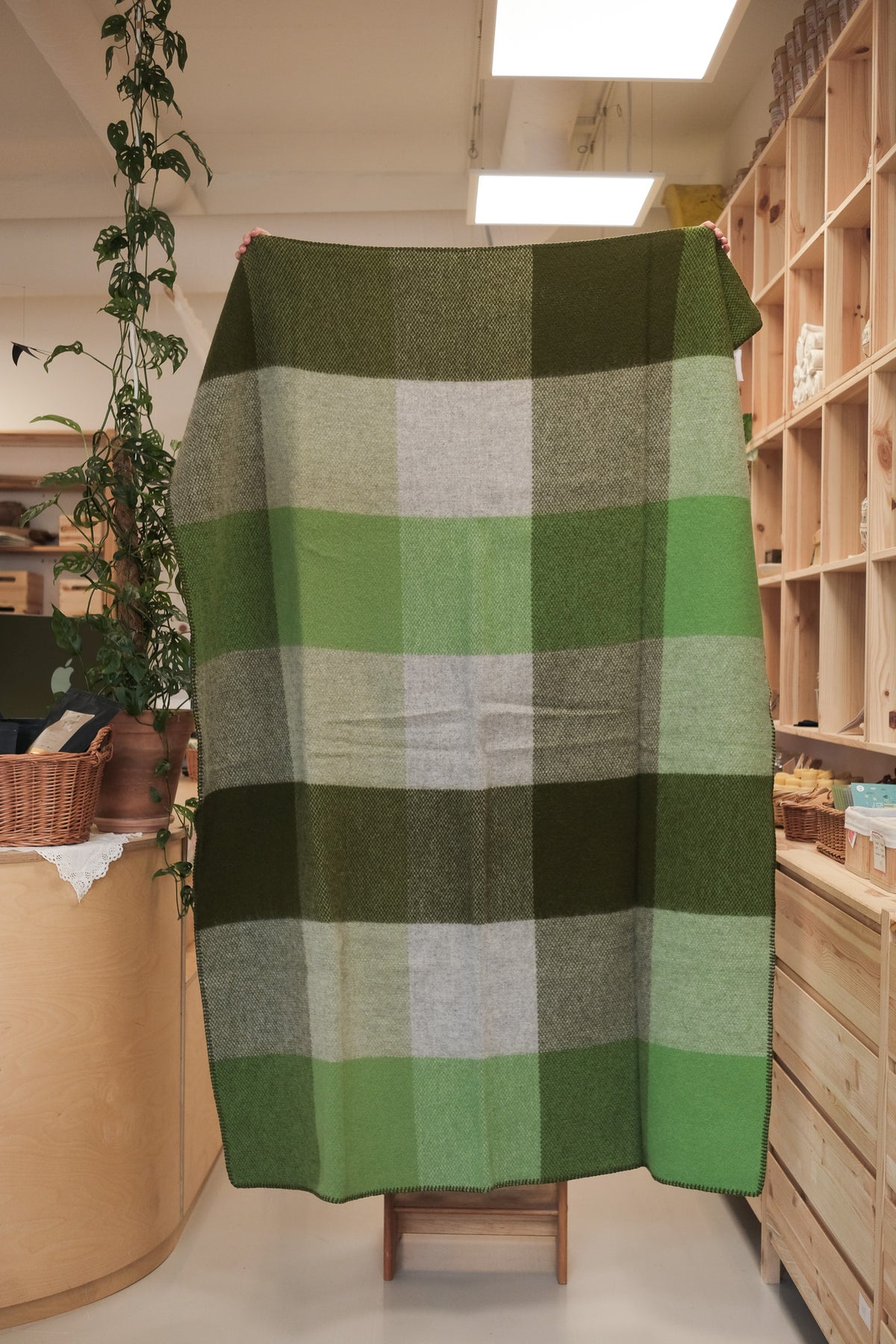 Block lammeullspledd - 180x130cm