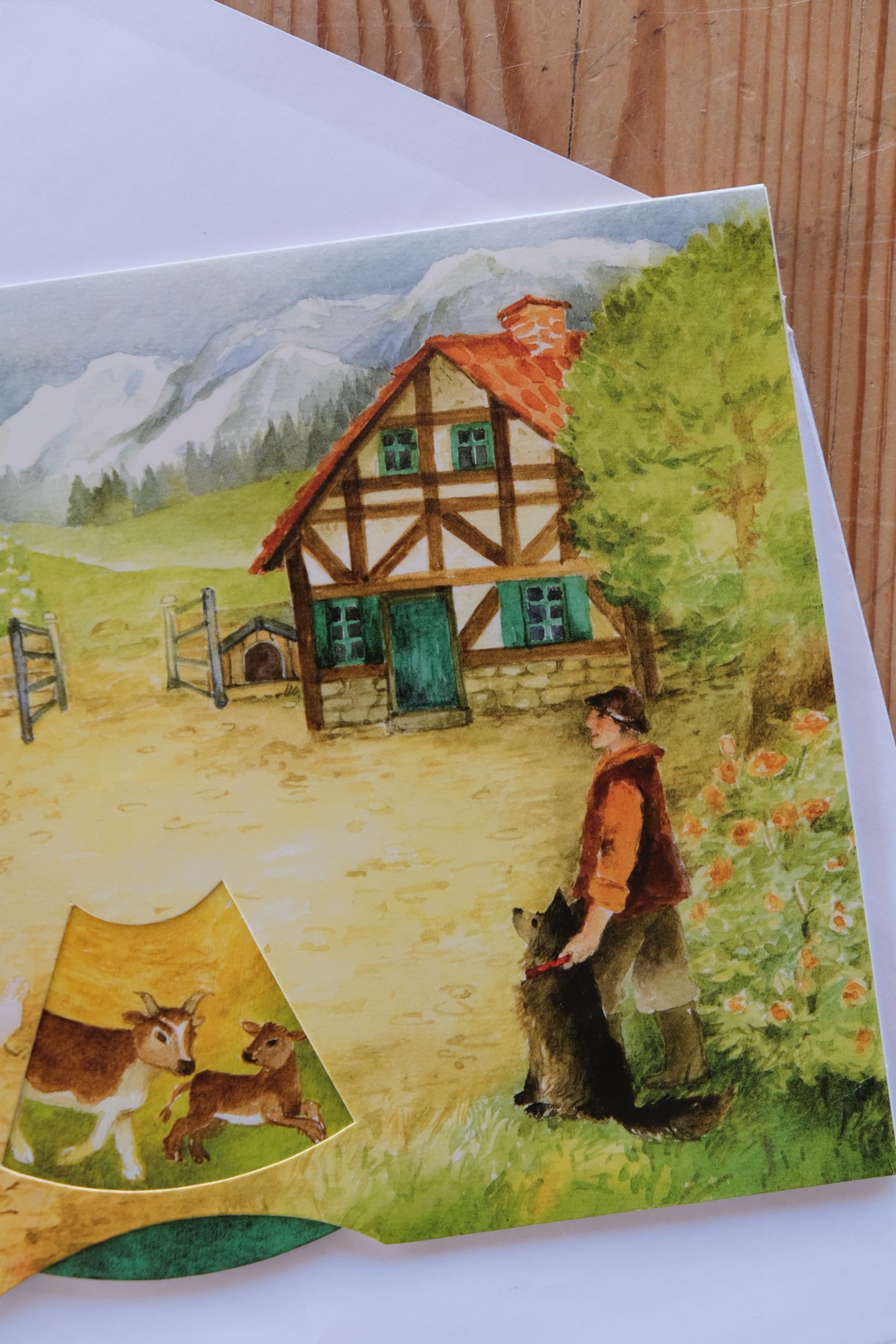 På bondegården - bevegelig dobbelkort