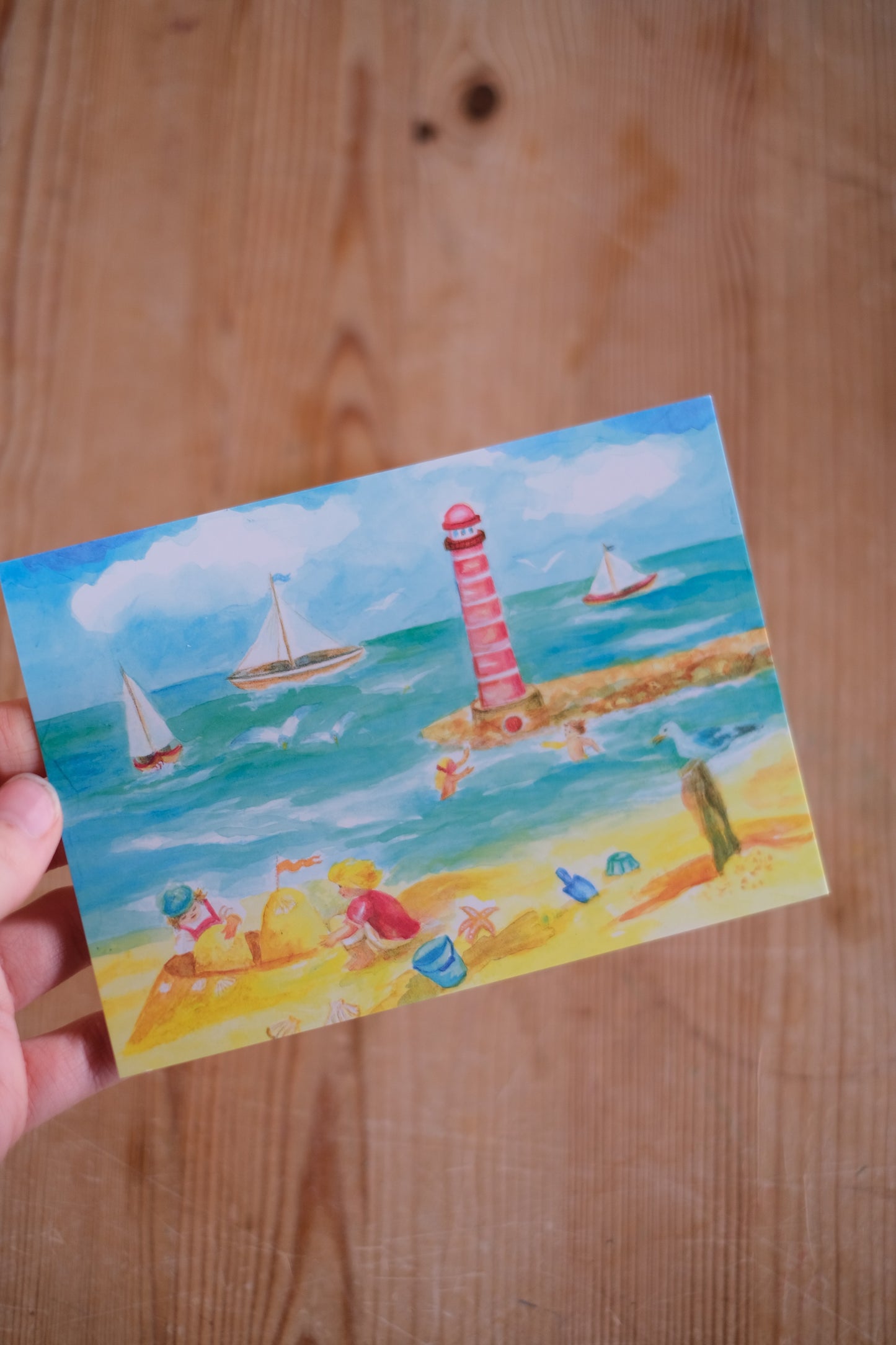 Sommer ved havet - A6 kort