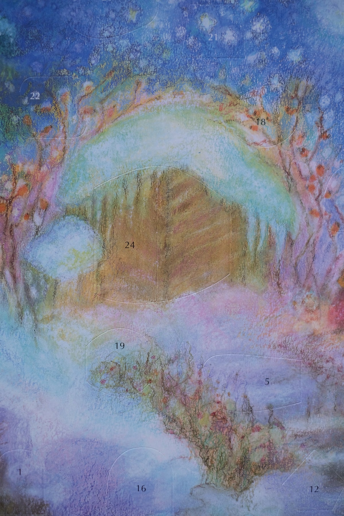 Liten papirkalender  - Julestemning - 21cm x 14.8cm
