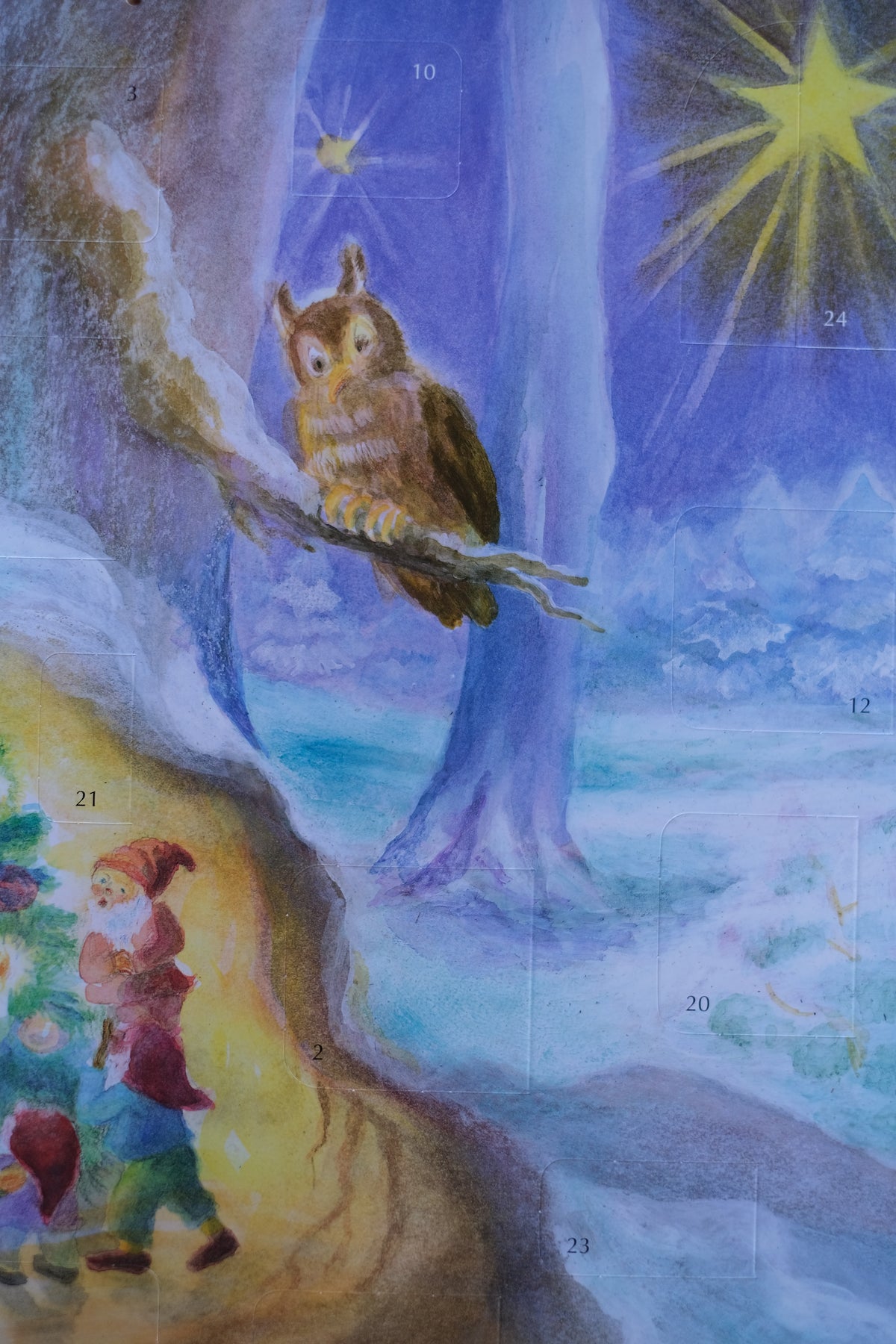 Stor papirkalender - Nissene og juletreet
