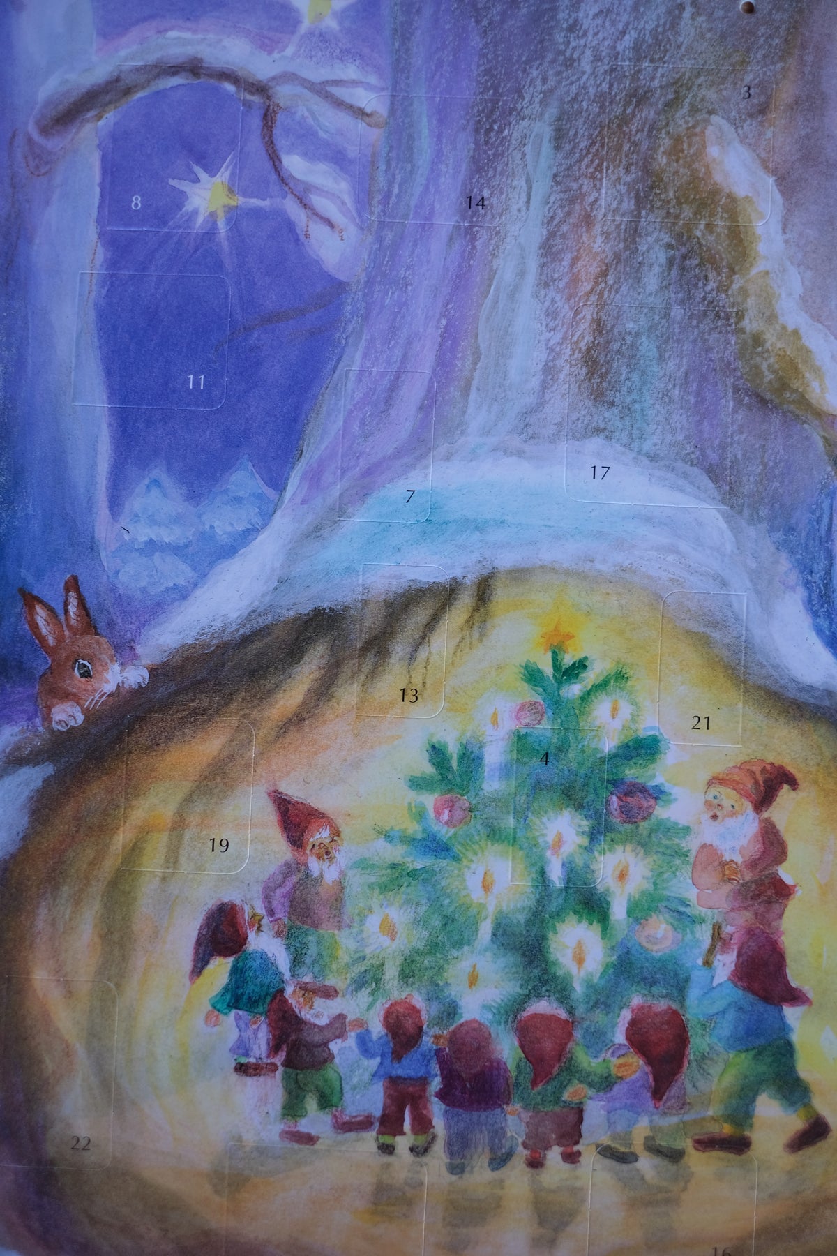 Stor papirkalender - Nissene og juletreet
