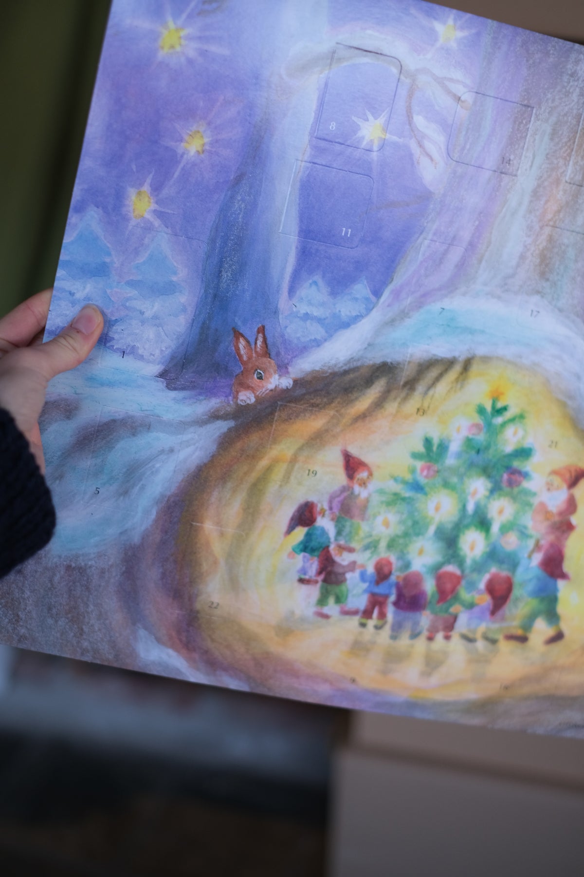 Stor papirkalender - Nissene og juletreet
