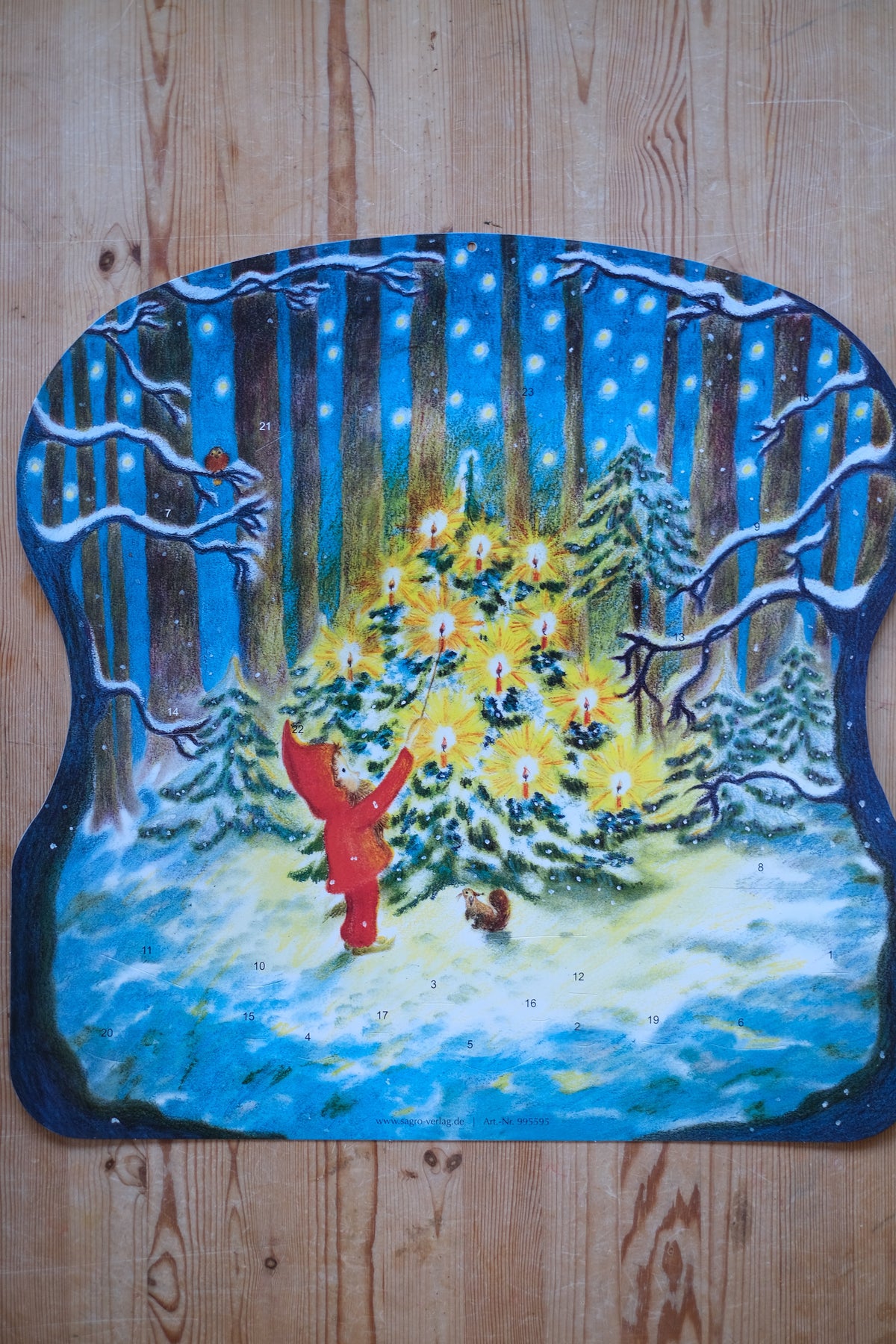 Stor papirkalender - Julaften