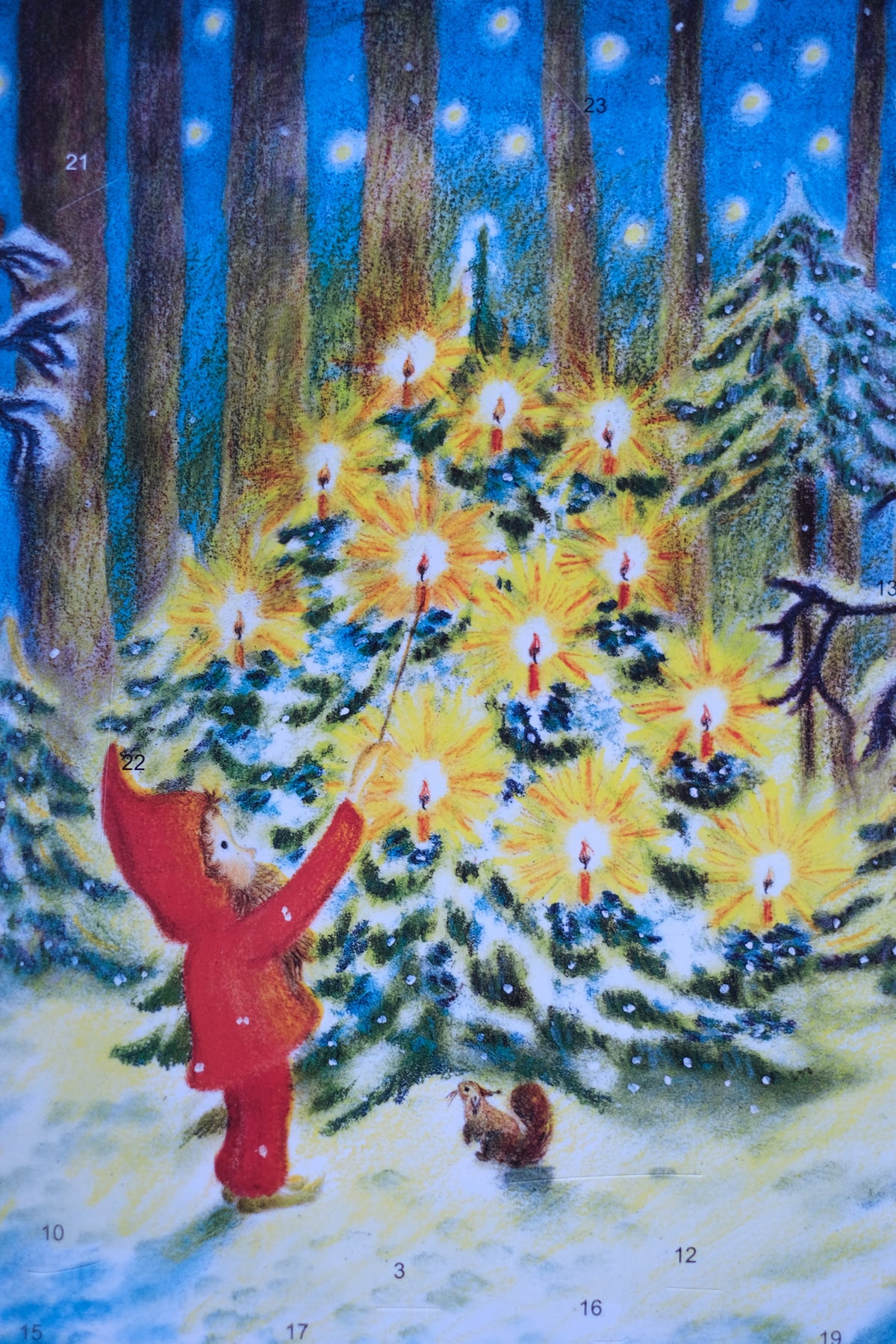 Stor papirkalender - Julaften