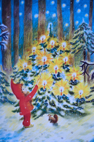 Stor papirkalender - Julaften