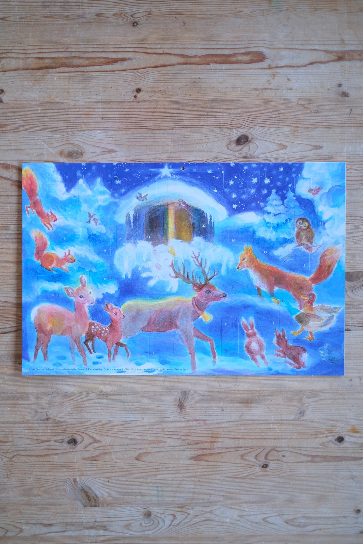 Medium papirkalender - Jul i dyreskogen