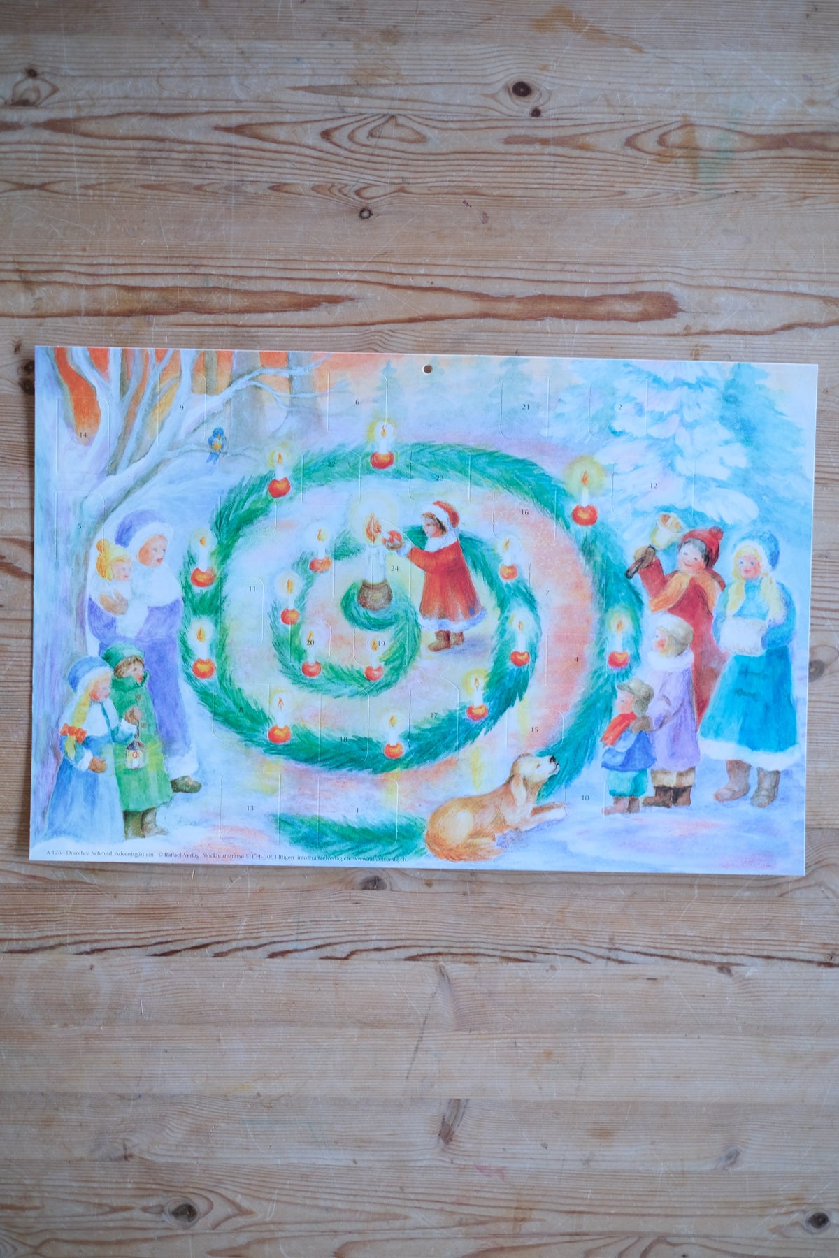 Medium papirkalender - Adventsspiral