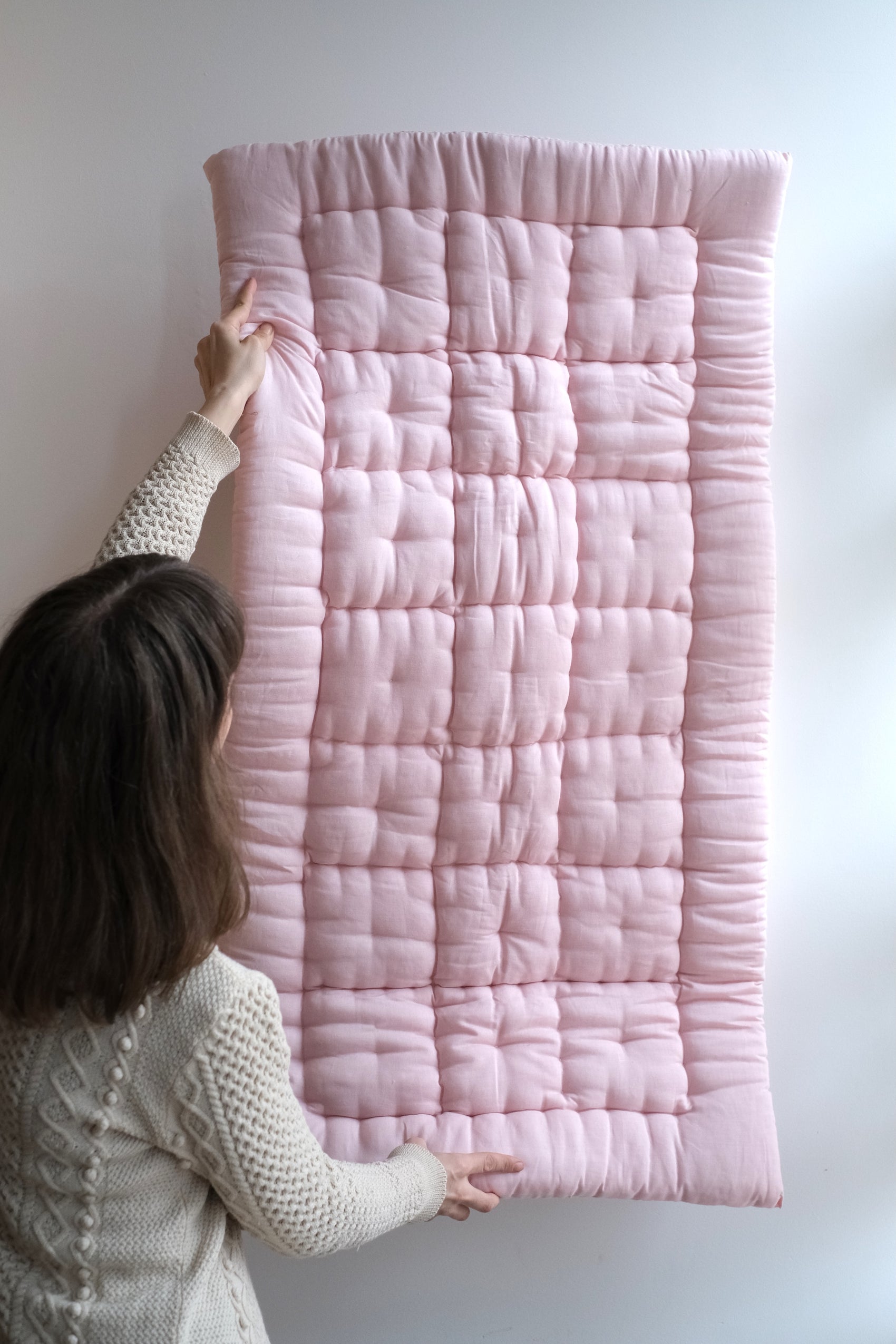 Haff - stripete lys gul - 60x120