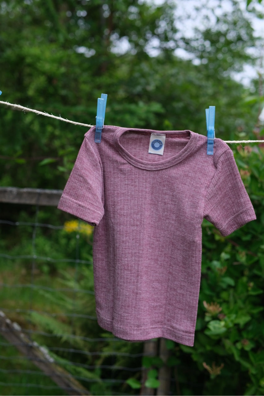 T-skjorte - silke/ull/bomull