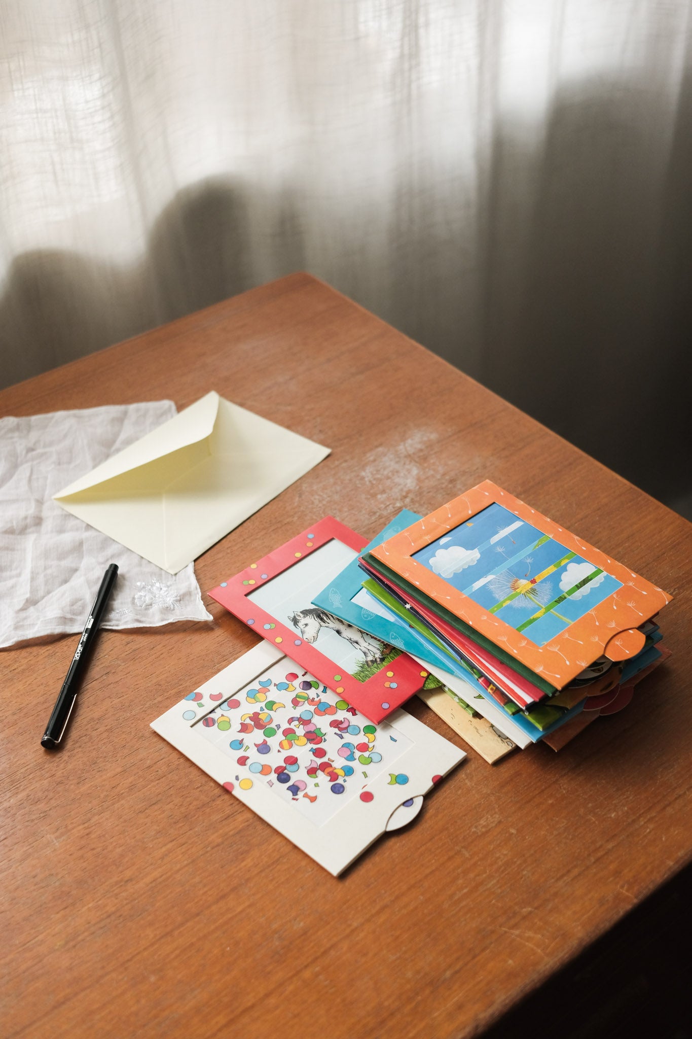 Bevegelig kort - konfetti hjerte